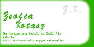 zsofia kotasz business card